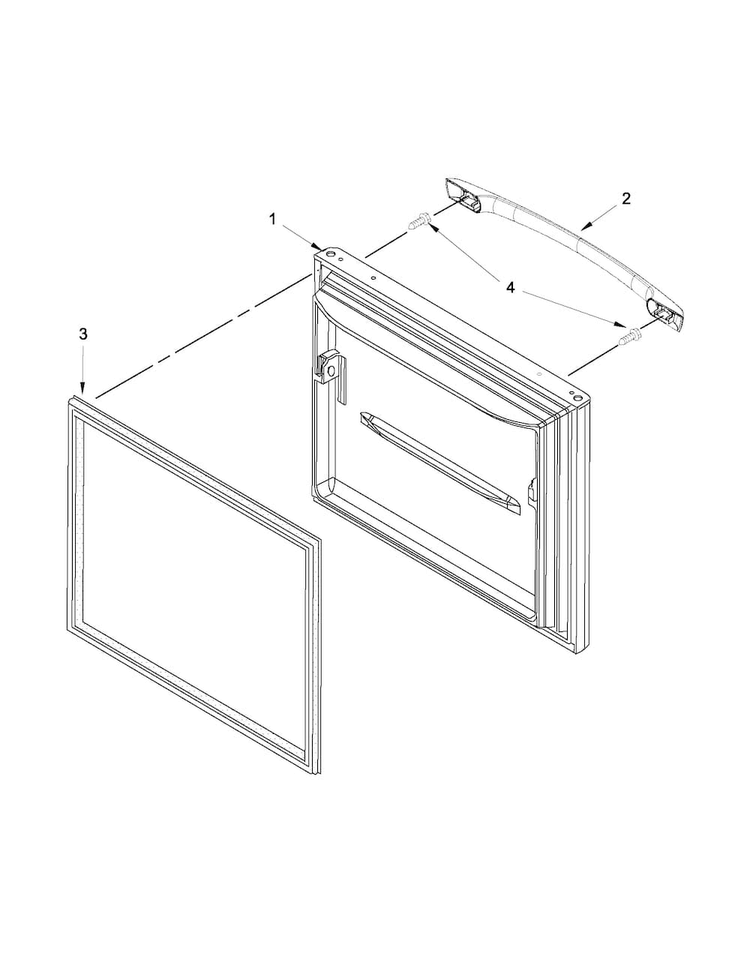Freezer Door Diagram and Parts List for ABB2224WEB3  Amana Refrigerator