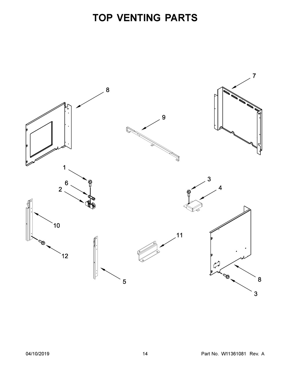 Top Venting Parts Diagram and Parts List for JMW2430IM01  Maytag Microwave Oven Combo