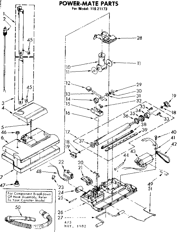 Powermate Parts Diagram and Parts List for 11621173  Kenmore Filters & Accessories