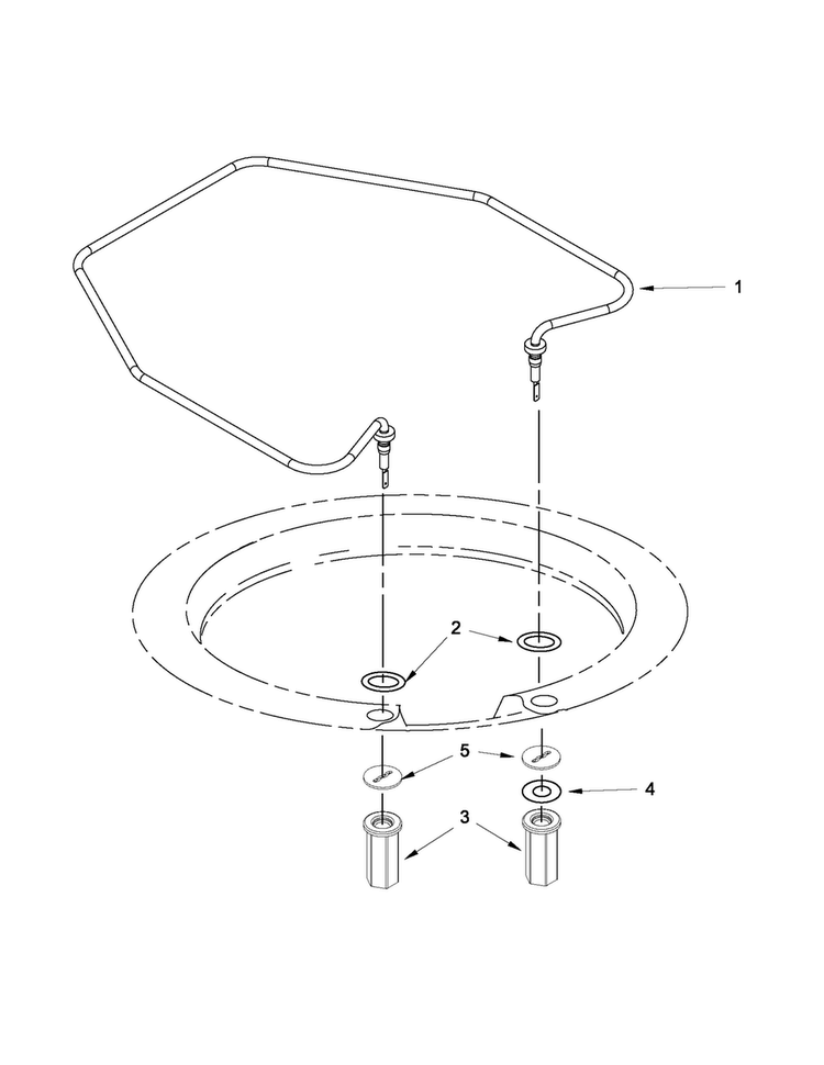 Heater Parts Diagram and Parts List for JDB3650AWR5  Jenn-Air Dishwasher