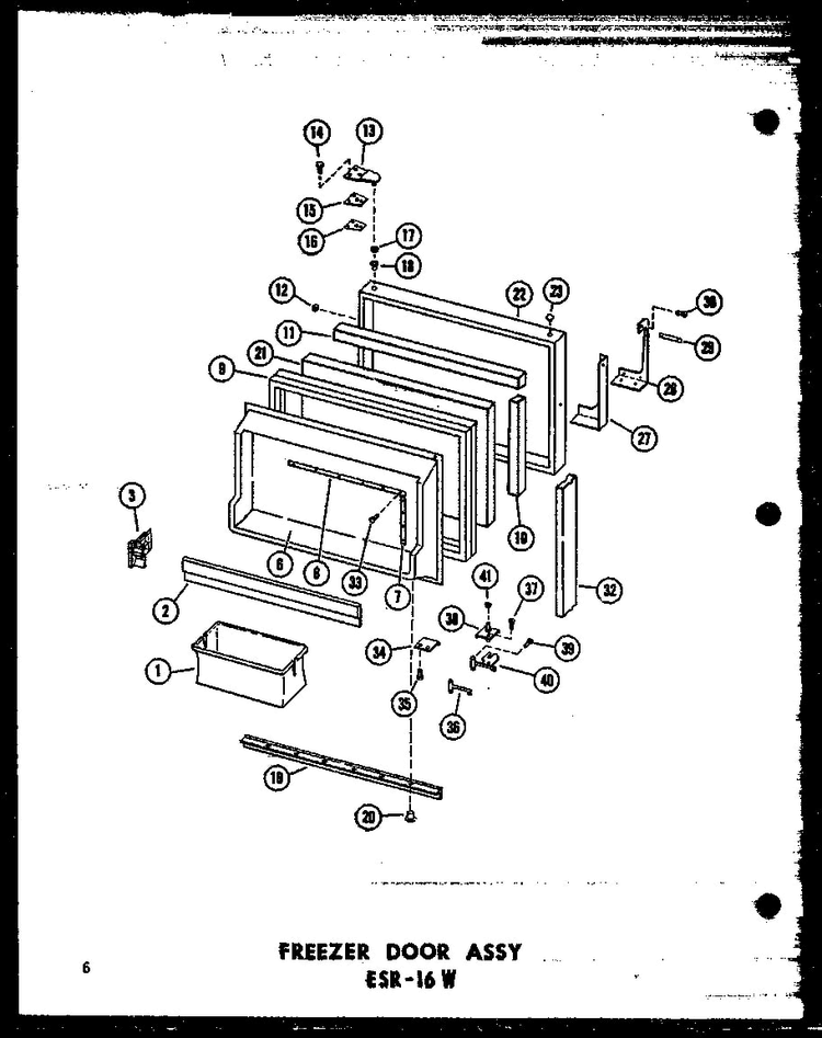 Section 13 Diagram and Parts List for ESRF-16W-C-P60303-23WC  Amana Refrigerator