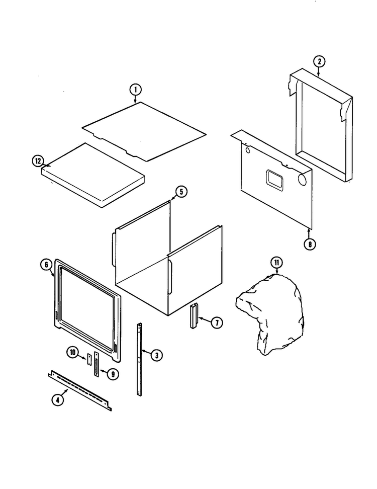 Body Diagram and Parts List for W30400PV  Jenn-Air Wall Oven