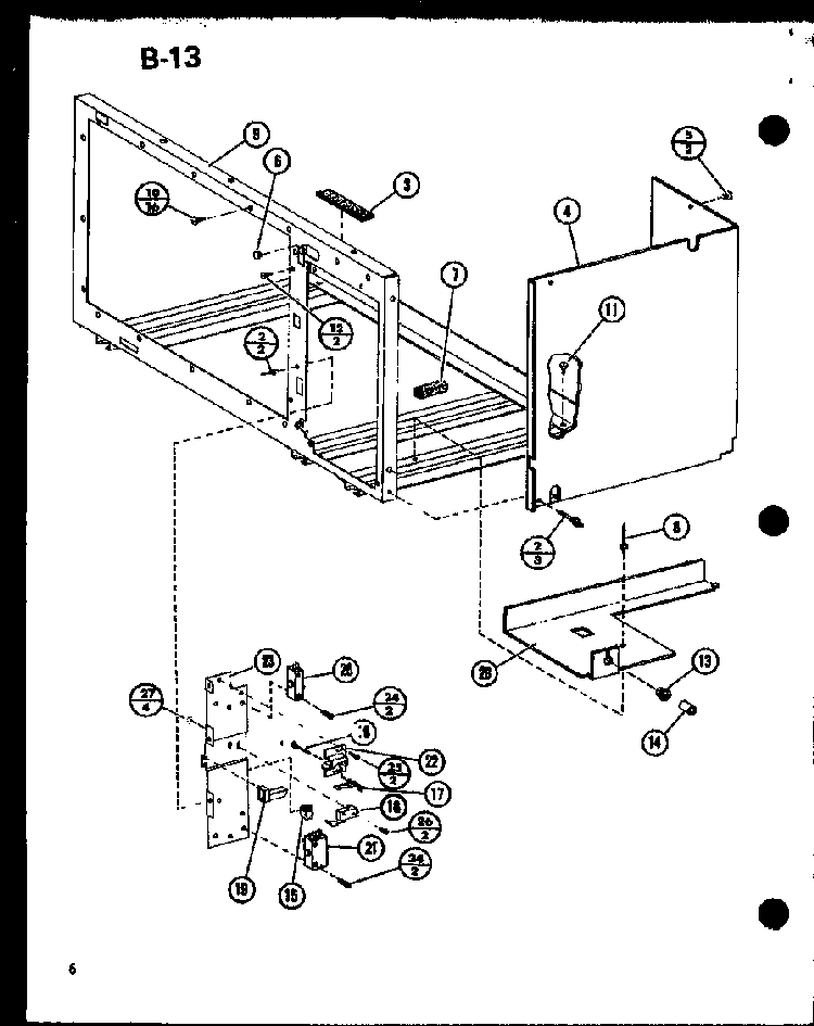 Section 3 Diagram and Parts List for MVH-900 P75409-3M Amana Microwave