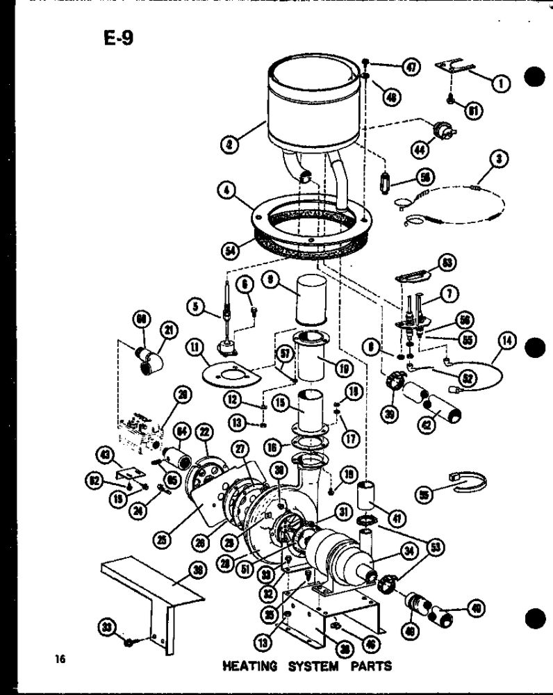 Heating System Parts 1 Diagram and Parts List for EPCG2408-1C P67470-14C Amana Heater