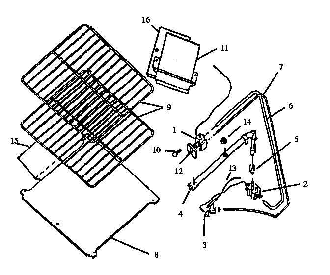 Oven Components Diagram and Parts List for RLS666UL P1142768NL Caloric Range