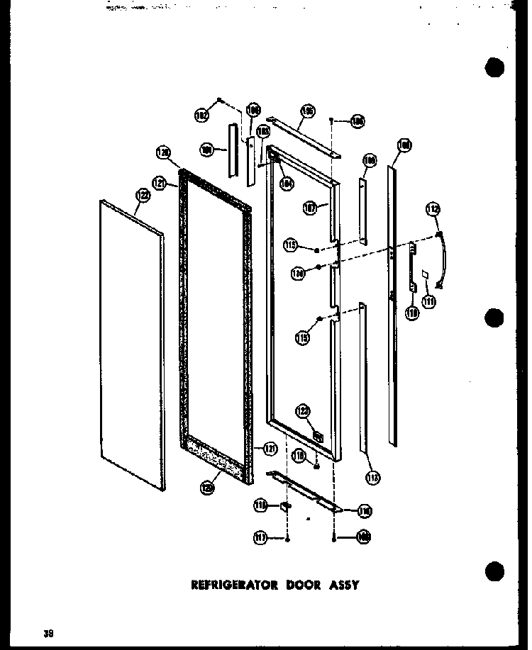 Refrigerator Door Assy Diagram and Parts List for SRN22N-C-P60230-17WC  Amana Refrigerator