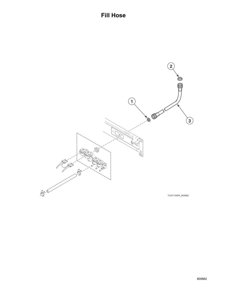 Fill Hose Diagram and Parts List for LFNE5BSP115TW01  Speed Queen Washer