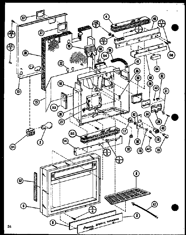Insullation Diagram and Parts List for SRI19F-L-P7700004WL  Amana Refrigerator