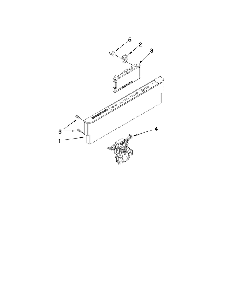 Control Panel And Latch Parts Diagram and Parts List for MDB8959AWB7  Maytag Dishwasher