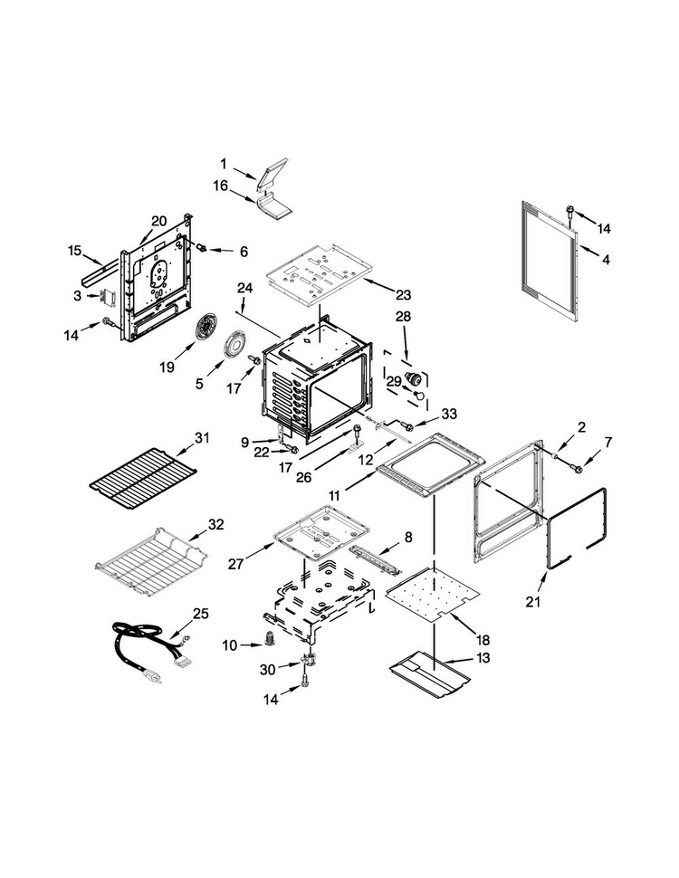 Chassis Parts Diagram and Parts List for MGR8800DS3  Maytag Range