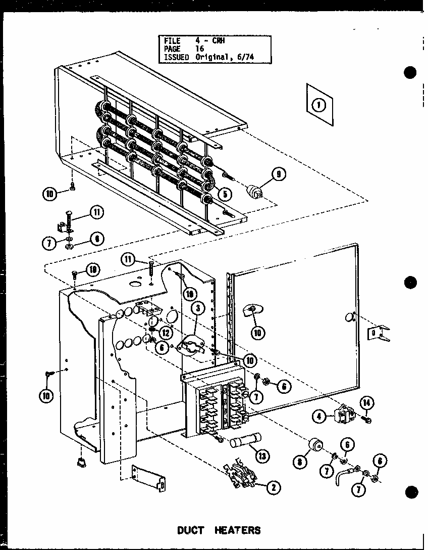 Section 1 Diagram and Parts List for CRH5-1 P58372-28C Amana Air Conditioner