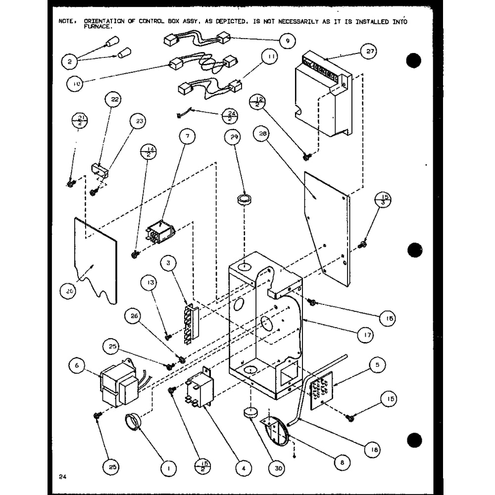 Diagram 1 Diagram and Parts List for GCI045B25B P9898201F Amana Furnace