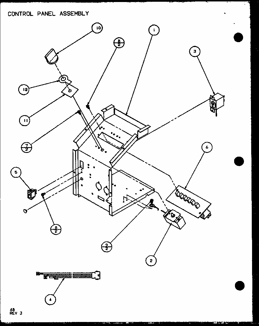 Control Panel Assembly (pth09300f/p1102601r) (pth09400f/p1102701r) (pth09300fc/p1103001r) (pth09400fc/p1103101r) Diagram and Parts List for PTH09400F P1102701R Amana Air Conditioner