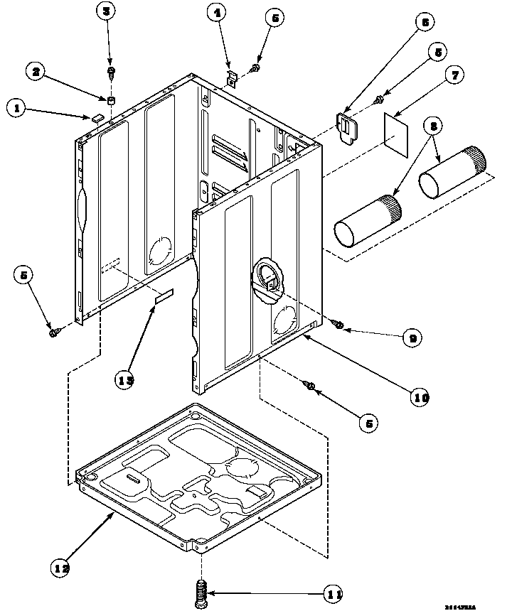 Section 9 Diagram and Parts List for LE8517W2B-PLE8517W2B  Amana Dryer