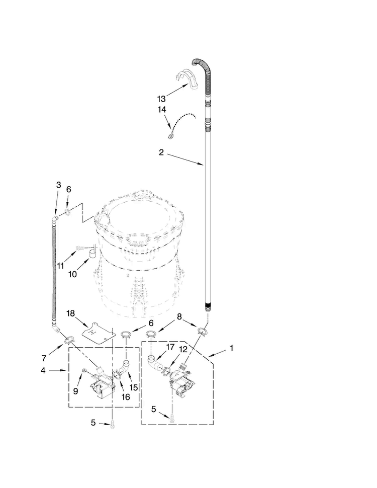 Pump Parts Diagram and Parts List for MVWB750WB0  Maytag Washer