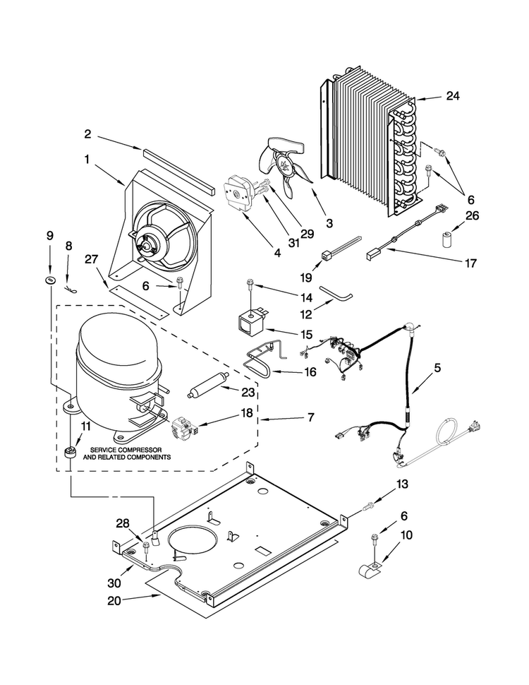 Unit Parts Diagram and Parts List for MIM1554WRS1  Maytag Ice Maker