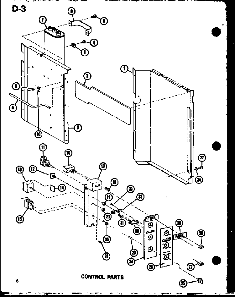 Control Parts Diagram and Parts List for ES218D-3ML P67535-12R Amana Air Conditioner