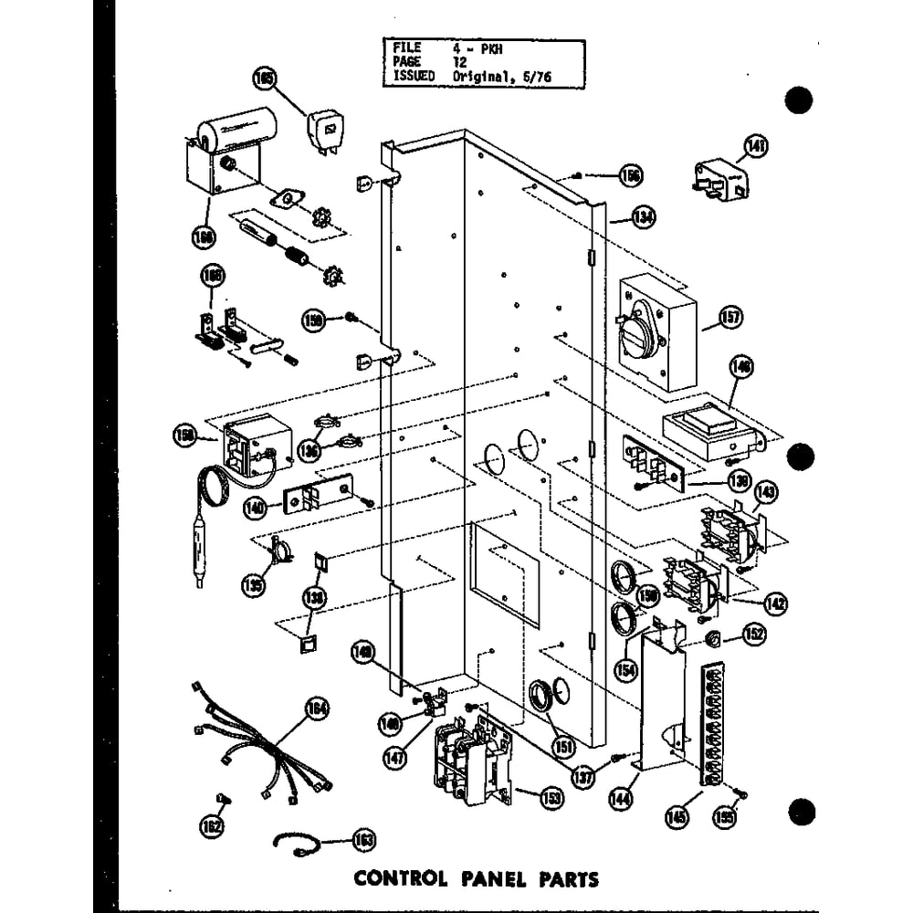 Control Panel Parts 2 Diagram and Parts List for D54444-6 P54444-6C Amana Air Conditioner