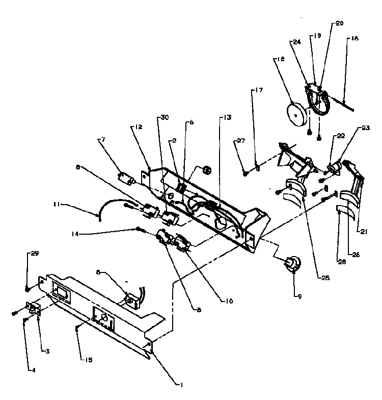 Ice And Water Cavity Diagram and Parts List for SXD25AL-P1162436WL  Amana Refrigerator