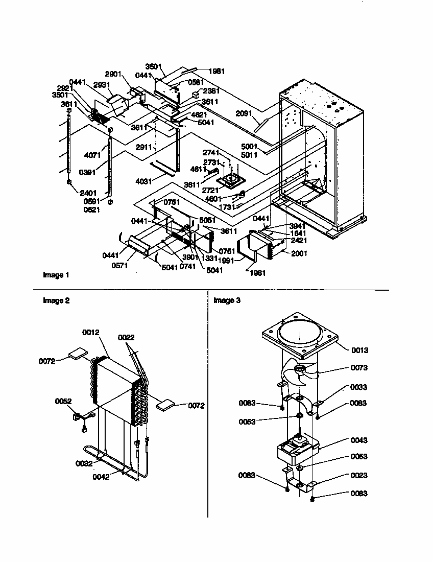 Evap Area Diagram and Parts List for S148DA01-P1305602W  Amana Refrigerator