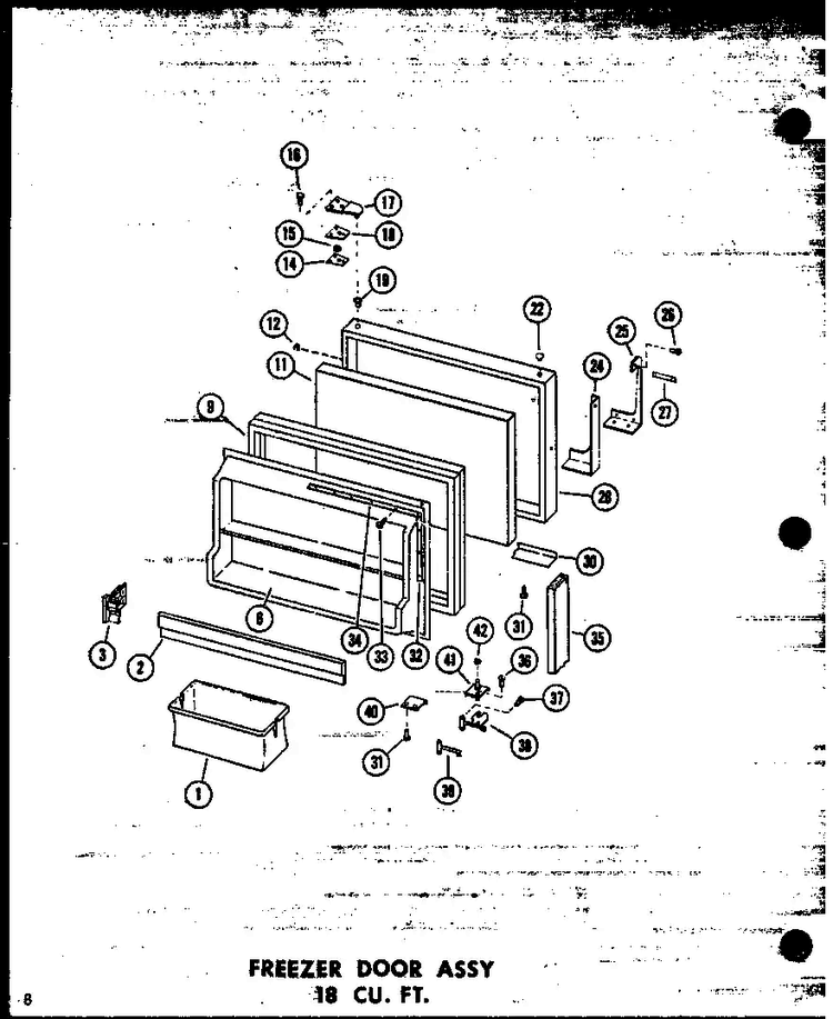 Section 7 Diagram and Parts List for TD20W-P60303-62W  Amana Refrigerator