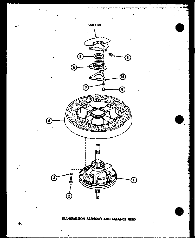 Section 15 Diagram and Parts List for TAA200 P75751-8W Amana Washer