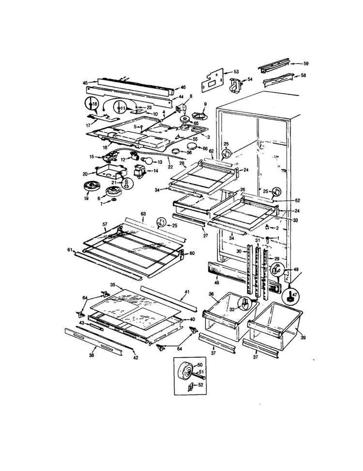 None Diagram and Parts List for RB19KA-3A-AG60A  Magic Chef Refrigerator
