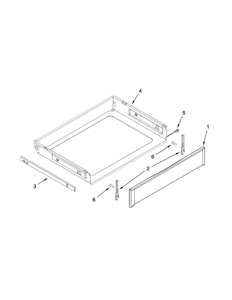 Drawer Parts Diagram and Parts List for MGR8650ES0  Maytag Range