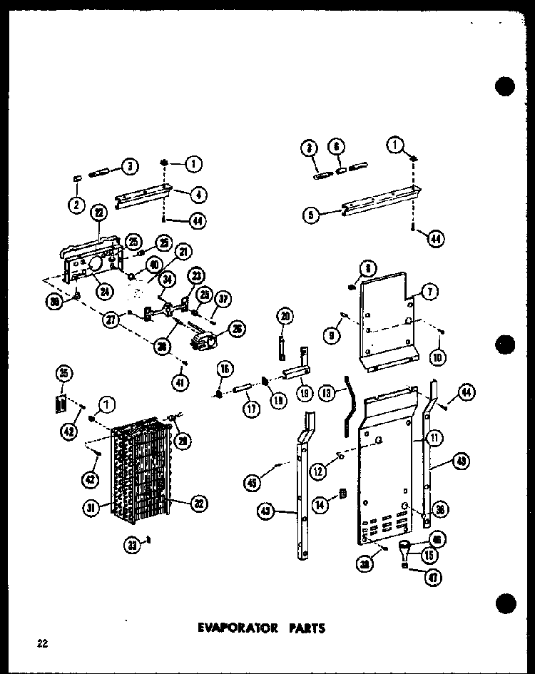 Section 3 Diagram and Parts List for SRI-22E-P74100-11W  Amana Refrigerator