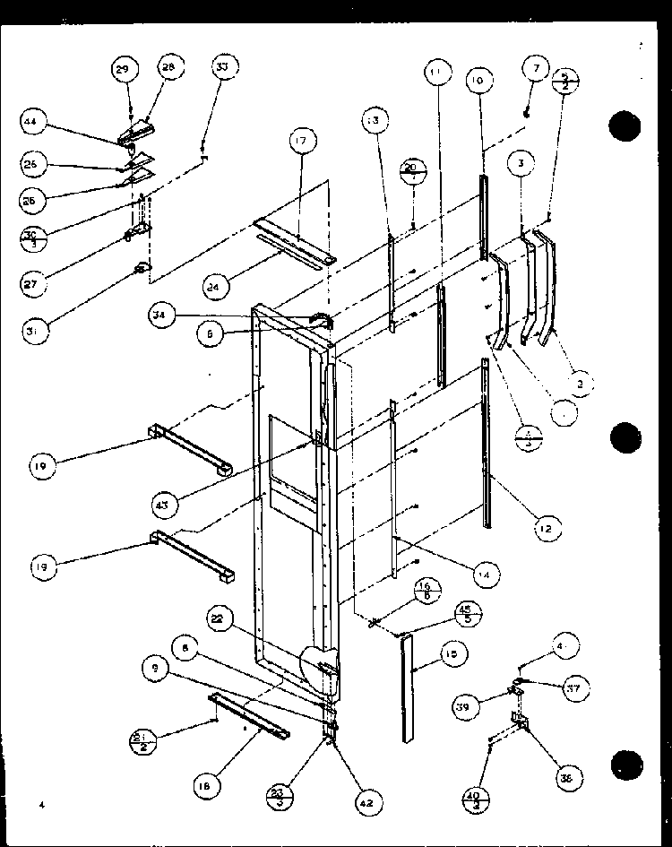 Freezer Door Diagram and Parts List for SZDE20KB-P1117602W  Amana Refrigerator