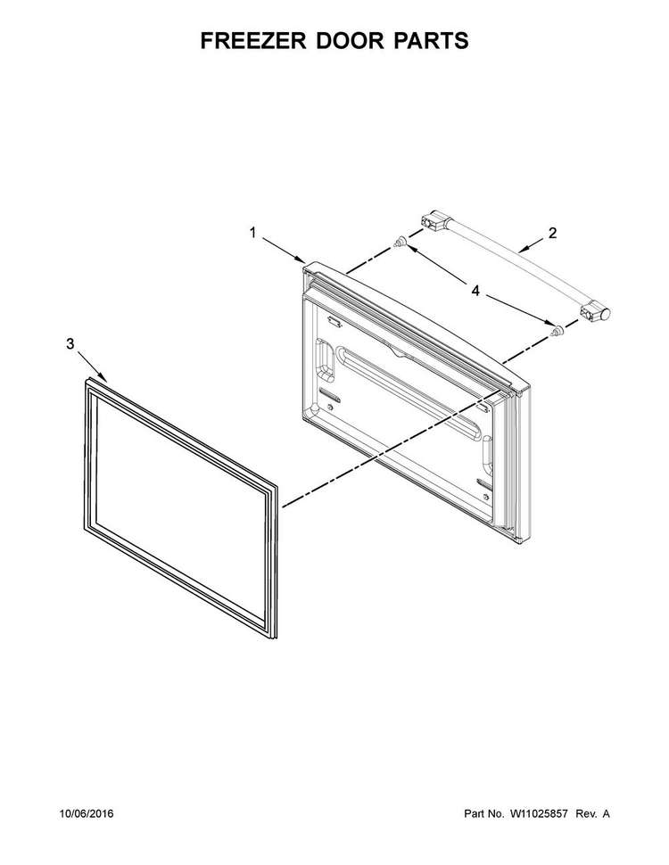 Freezer Door Parts Diagram and Parts List for MFF2258FEZ01  Maytag Refrigerator