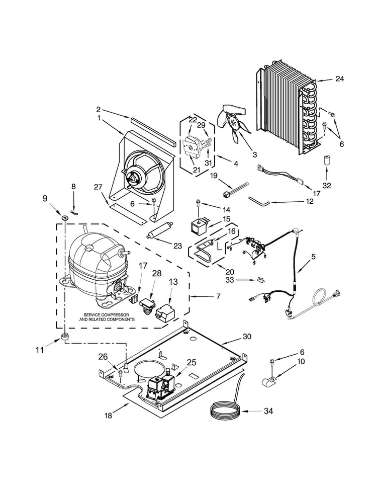 Unit Parts Diagram and Parts List for MIM1555ZRS0  Maytag Ice Maker