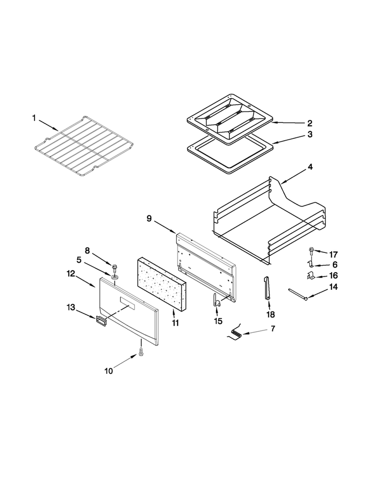 Oven And Broiler Parts Diagram and Parts List for AGP200VDW1  Amana Range