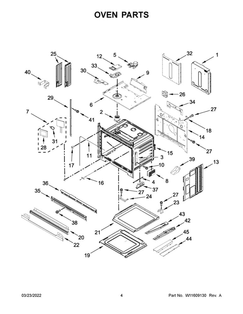 Oven Parts Diagram and Parts List for JJW2830LM00  Maytag Wall Oven