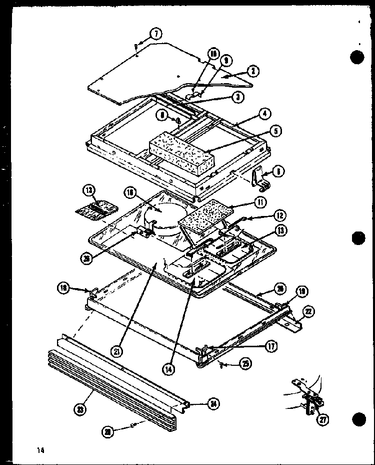 Section 5 Diagram and Parts List for AKC-4B P85123-8S Amana Cooktop