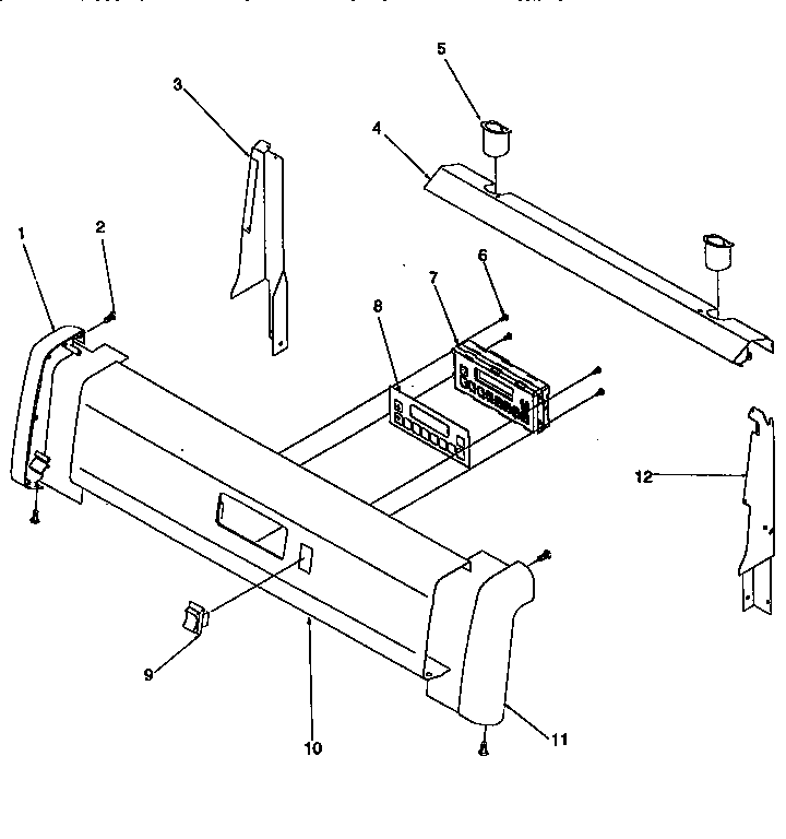 Backguard Diagram and Parts List for ARG7600L-P1141298NL  Amana Range