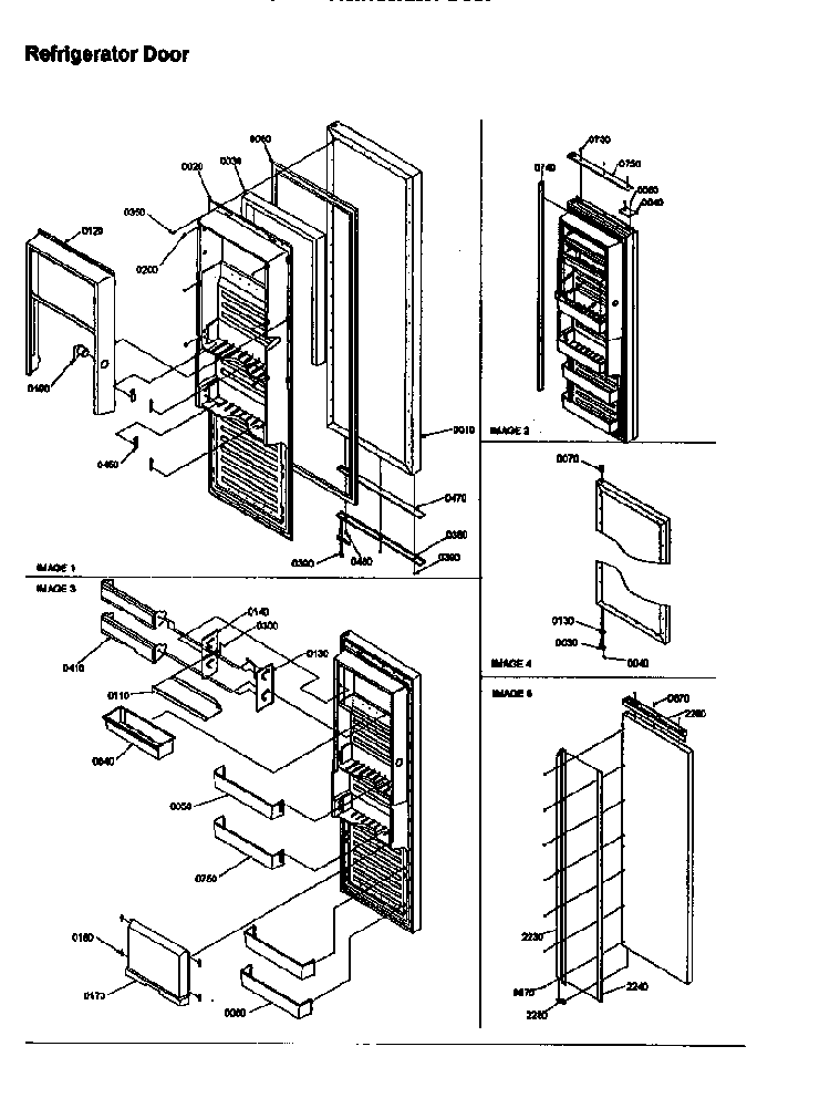 Refrigerator Door Diagram and Parts List for SBD20S4E-P1190004WE  Amana Refrigerator