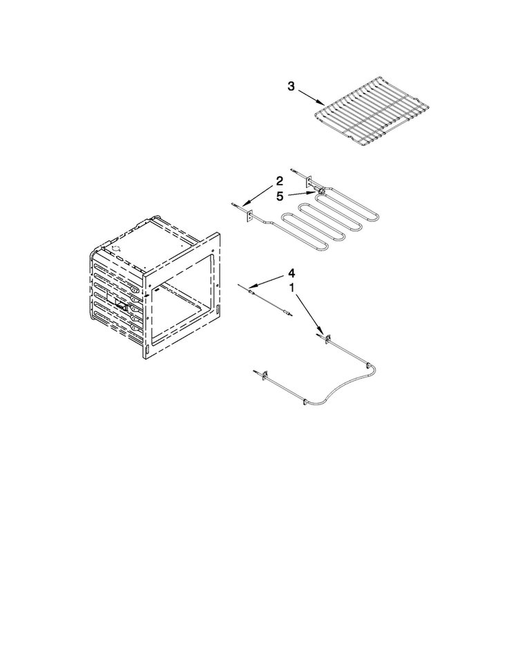 Internal Oven Parts Diagram and Parts List for JES9750CAS02  Jenn-Air Range