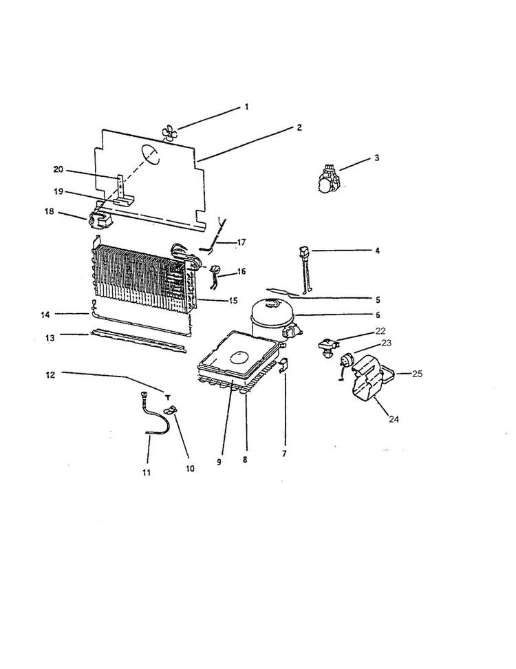 Machine Compartment And System Diagram and Parts List for AUF200KW-P1317707W  Amana Freezer