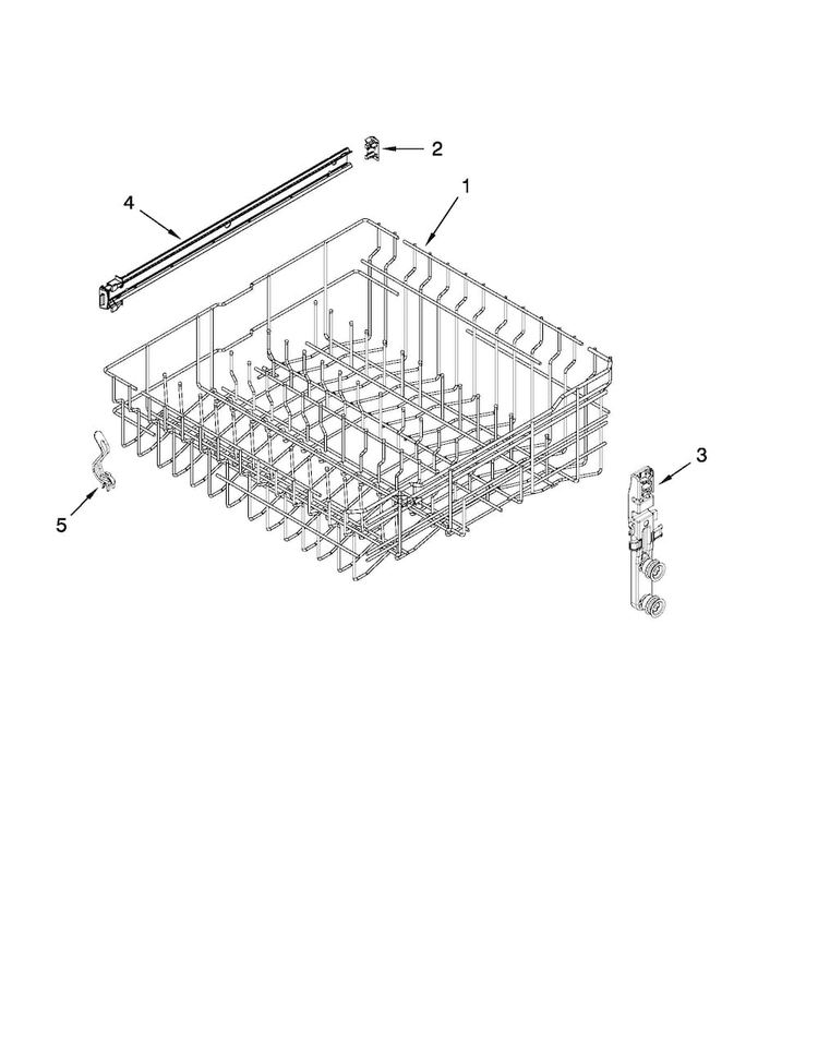 Upper Rack And Track Parts Diagram and Parts List for MDBH979SAM0  Maytag Dishwasher