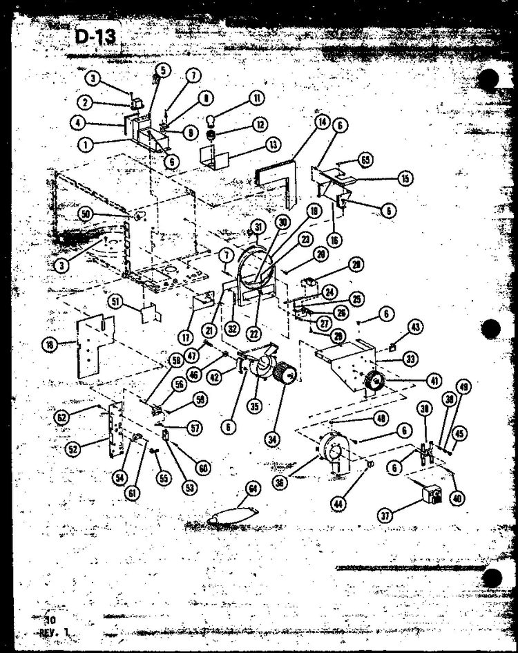 Blower Diagram and Parts List for CRMC-30 P74919-2M Amana Microwave