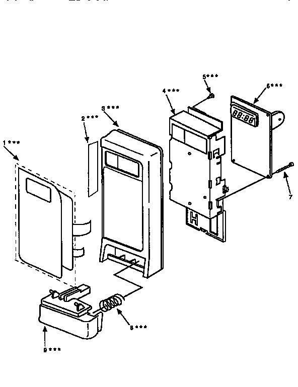 Control Panel Diagram and Parts List for 56566101690  Kenmore Microwave