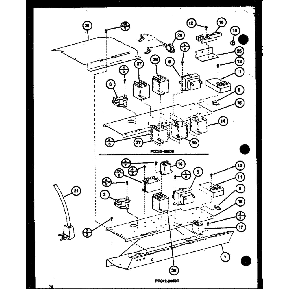 Diagram 1 Diagram and Parts List for PTC15300B P9913520R Amana Air Conditioner