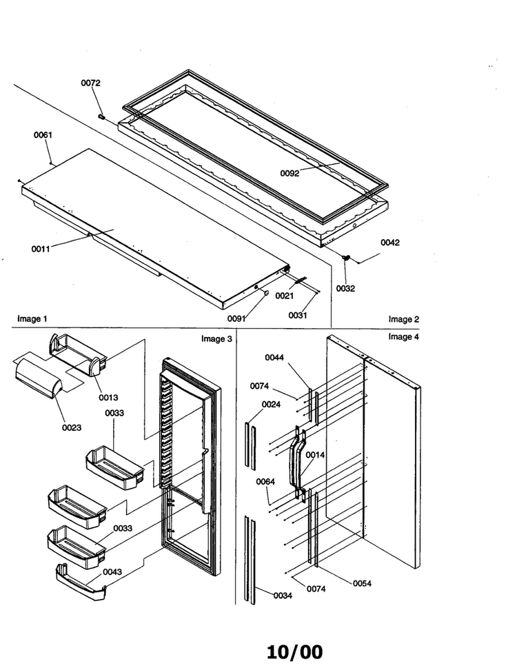 Refrigerator Door Trim Diagram and Parts List for SGD26VW-P1315208WW  Amana Refrigerator