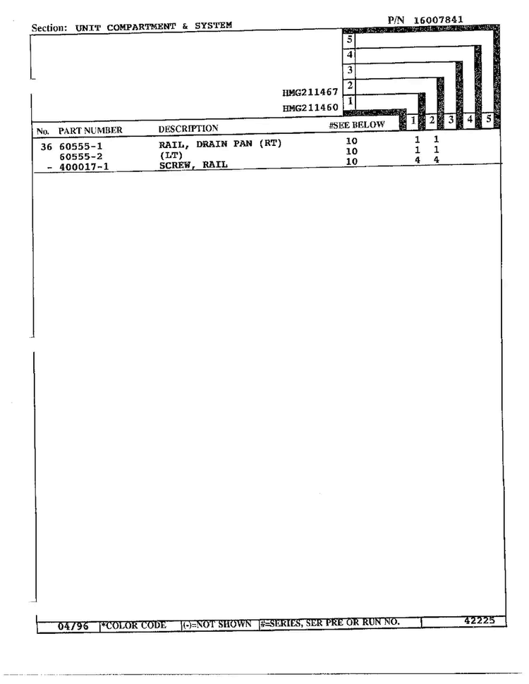 Unit Compartment And System Page 3 Diagram and Parts List for HMG211460  Admiral Refrigerator
