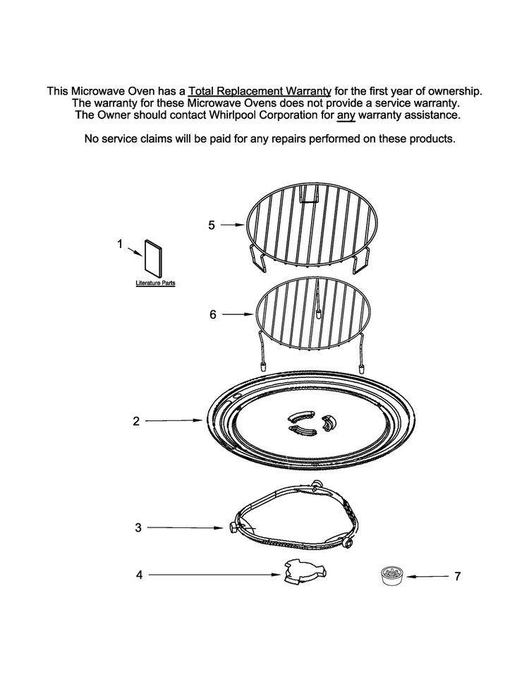 Turntable Parts Diagram and Parts List for JMC3215BS0  Jenn-Air Microwave