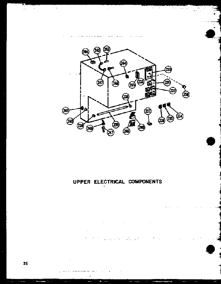 Upper Electrical Components Diagram and Parts List for RCC-3 P72771-2M Amana Microwave