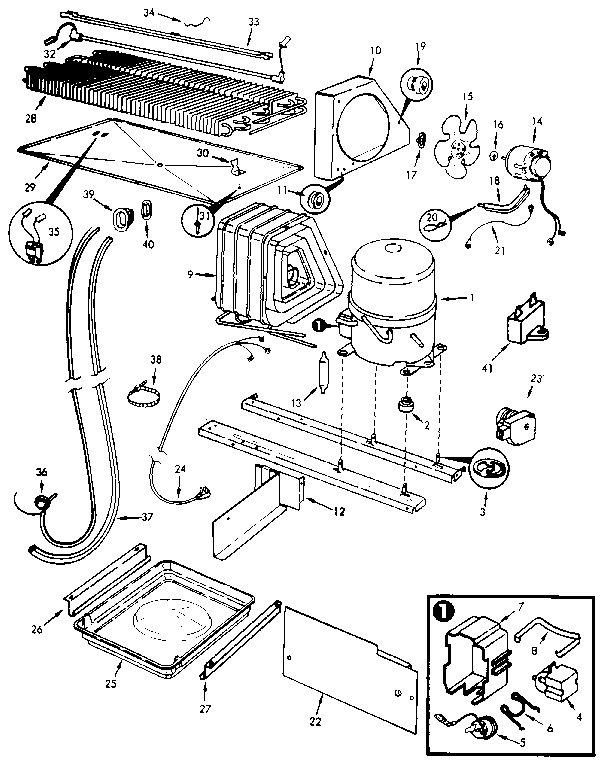 Unit Compartment & System Diagram and Parts List for JRT152B MAJ01A Jenn-Air Refrigerator