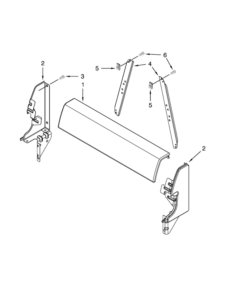 Backguard Parts Diagram and Parts List for AEP222VAW1  Amana Range