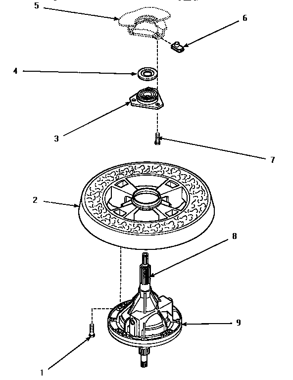 Transmission Assy & Balance Ring Diagram and Parts List for LW8413W2 LW8413W2A Amana Washer